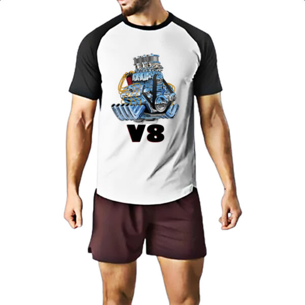 Camiseta Raglan Motor V8 Power - Imagem 2