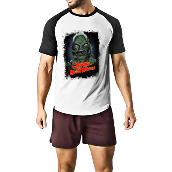 Camiseta Raglan Nostalgia Criatura do Lago Negro - Imagem 2