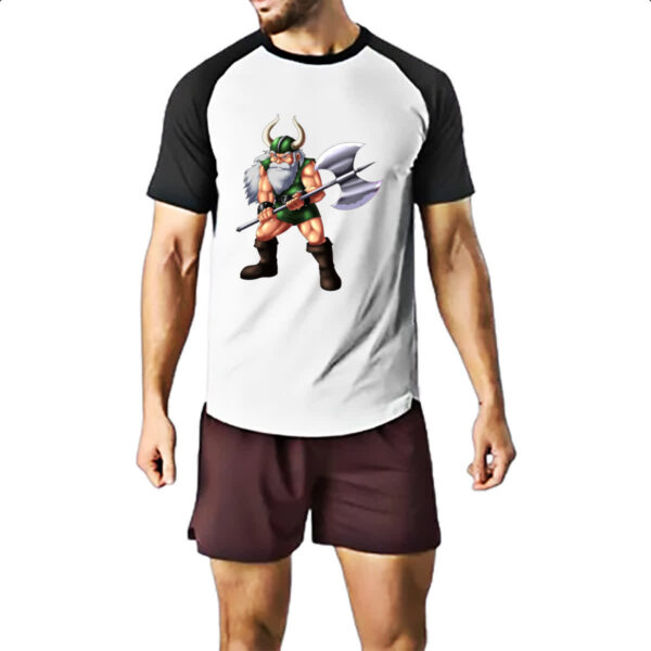 Camiseta Raglan Nostalgia Golden Axe Gilius Thunderhead - Imagem 2