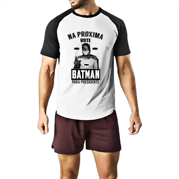 Camiseta Raglan Na proxima vote Batman - Imagem 2