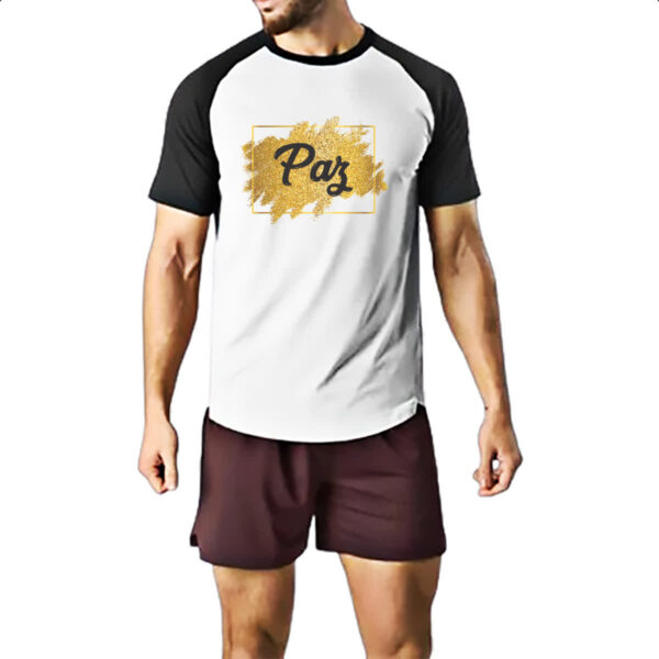Camiseta Raglan Ano novo paz - Imagem 2