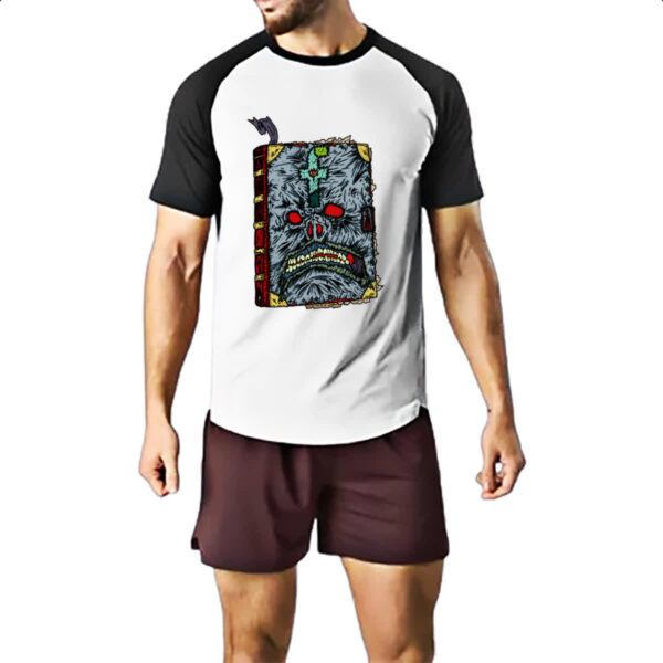 Camiseta Raglan Necronomicon Ilustracao - Imagem 2