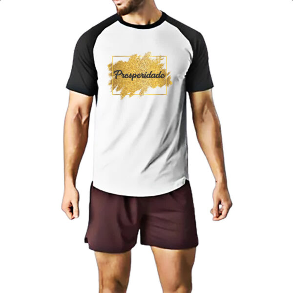 Camiseta Raglan Ano novo prosperidade - Imagem 2