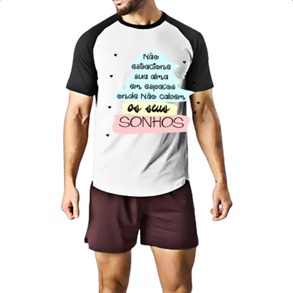 Camiseta Raglan Nao estacione sua alma - Imagem 2