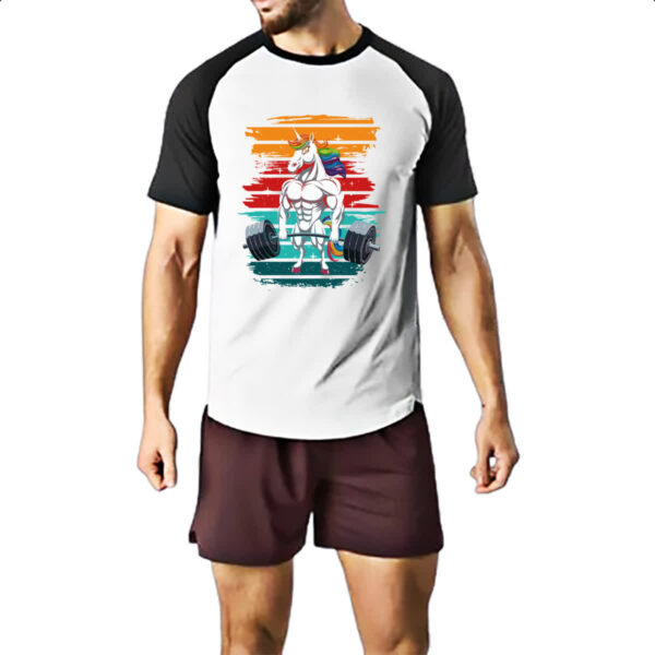 Camiseta Raglan Unicornio maromba - Imagem 2
