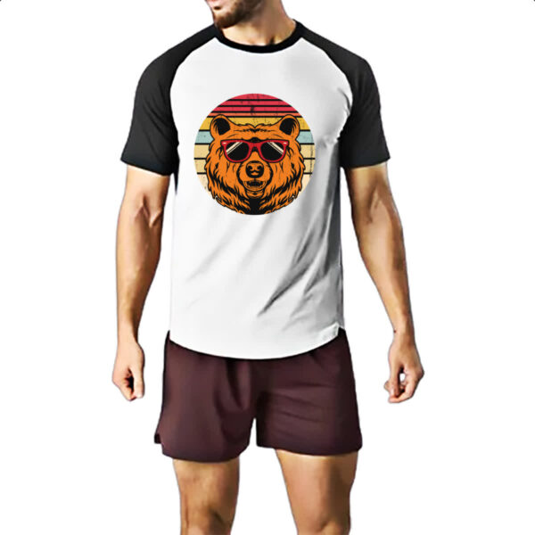 Camiseta Raglan Urso ray ban sunset - Imagem 2