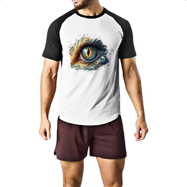 Camiseta Raglan Olho de dragao watercolor - Imagem 2