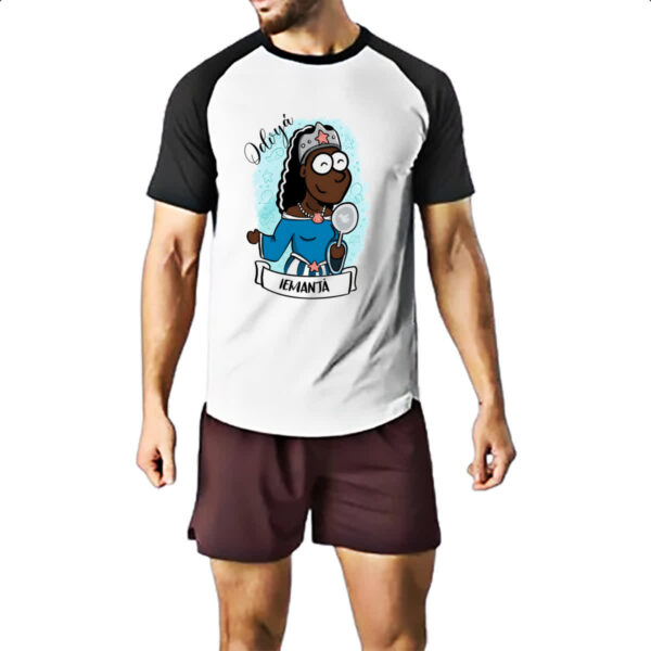 Camiseta Raglan Orixas Cartoon Iemanja Odoya - Imagem 2