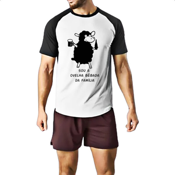 Camiseta Raglan Ovelha Bebada da Familia - Imagem 2