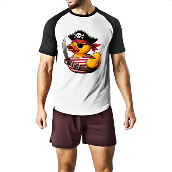 Camiseta Raglan Patinho de borracha Pirata - Imagem 2
