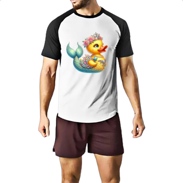 Camiseta Raglan Patinho de borracha Sereia - Imagem 2