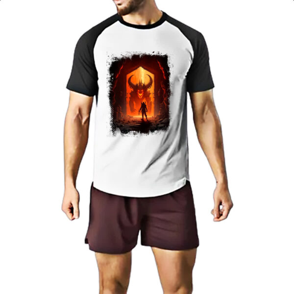 Camiseta Raglan Portal do inferno 1 - Imagem 2