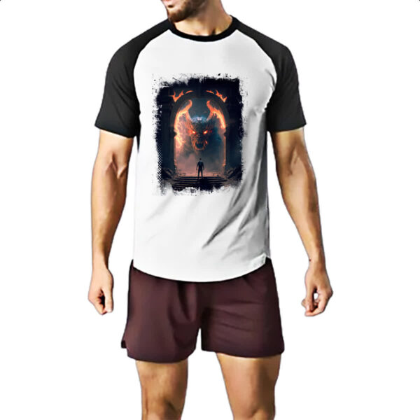 Camiseta Raglan Portal do inferno 4 - Imagem 2