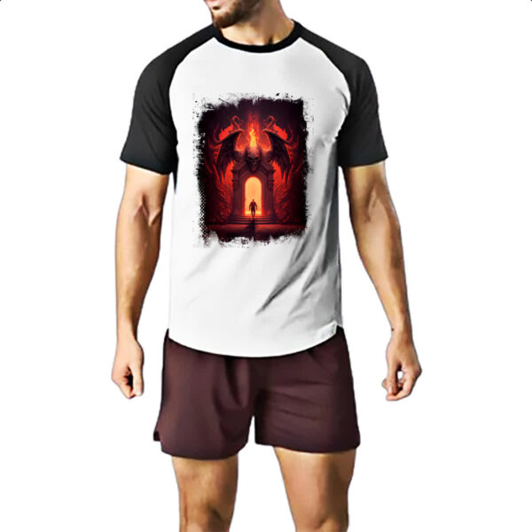 Camiseta Raglan Portal do inferno 5 - Imagem 2