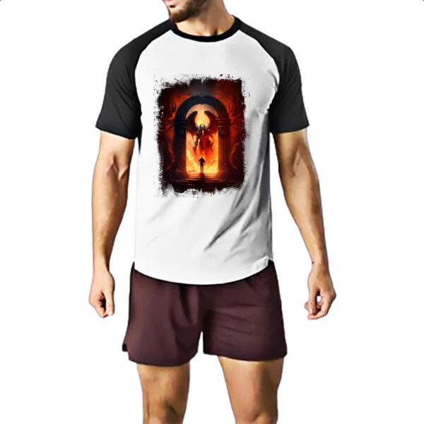 Camiseta Raglan Portal do inferno 6 - Imagem 2