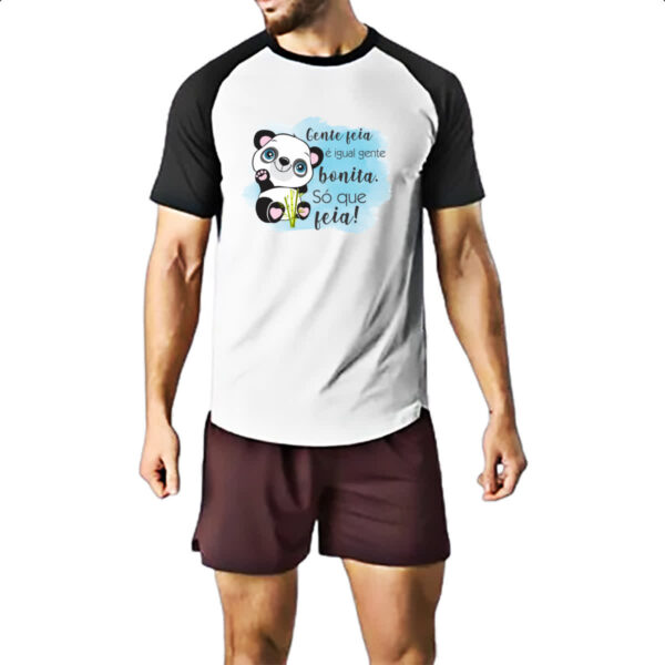 Camiseta Raglan Panda gente feia - Imagem 2