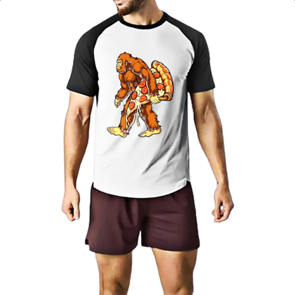 Camiseta Raglan Pe grande com fatia de pizza - Imagem 2