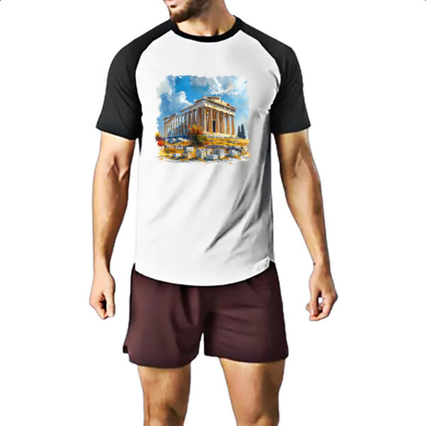 Camiseta Raglan Partenon watercolor - Imagem 2