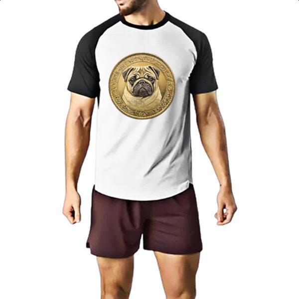 Camiseta Raglan Pug coin - Imagem 2