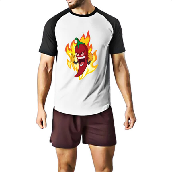 Camiseta Raglan Pimenta em fogo - Imagem 2