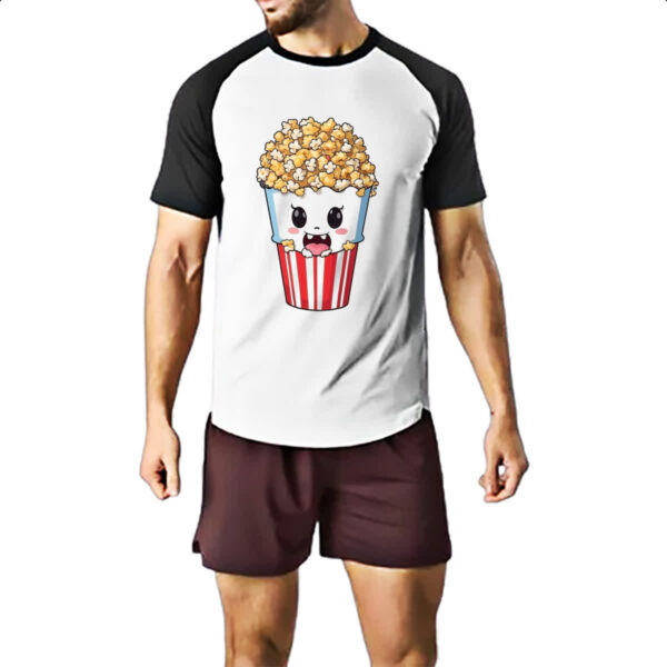 Camiseta Raglan Pipoca cinema feliz - Imagem 2