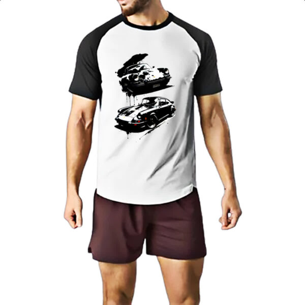 Camiseta Raglan Porche Oil Art - Imagem 2