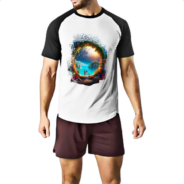 Camiseta Raglan Portal para o paraiso - Imagem 2