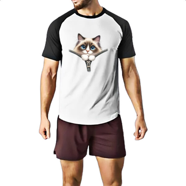Camiseta Raglan Ragdoll no ziper - Imagem 2