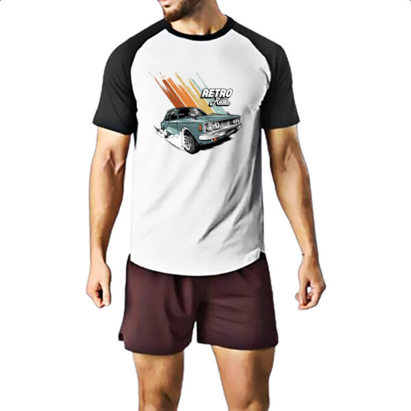 Camiseta Raglan Retro ride illustration - Imagem 2