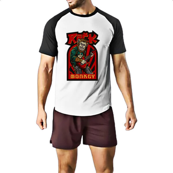 Camiseta Raglan Rock Monkey - Imagem 2