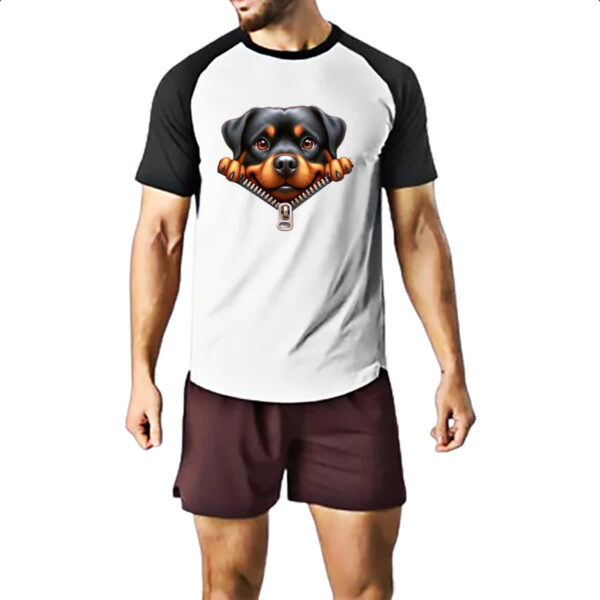 Camiseta Raglan Rottweiler no Ziper - Imagem 2