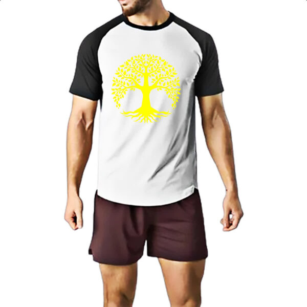 Camiseta Raglan Arvore da vida amarela - Imagem 2
