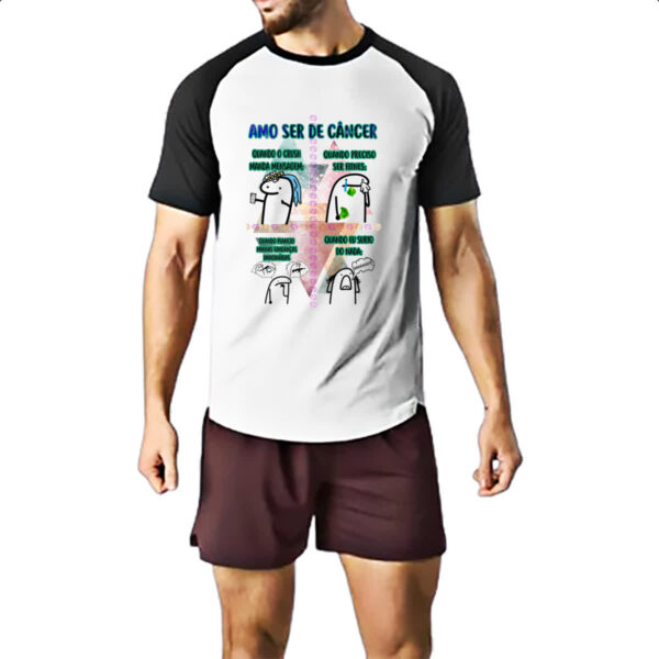 Camiseta Raglan Signo Amo ser de Cancer - Imagem 2