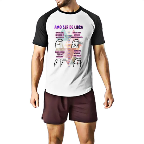 Camiseta Raglan Signo Amo ser de Libra - Imagem 2