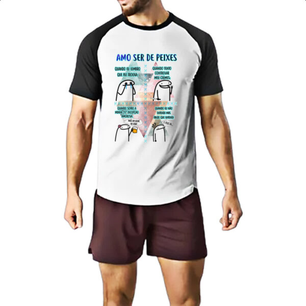 Camiseta Raglan Signo Amo ser de Peixes - Imagem 2