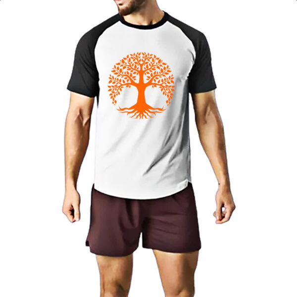 Camiseta Raglan Arvore da vida laranja - Imagem 2