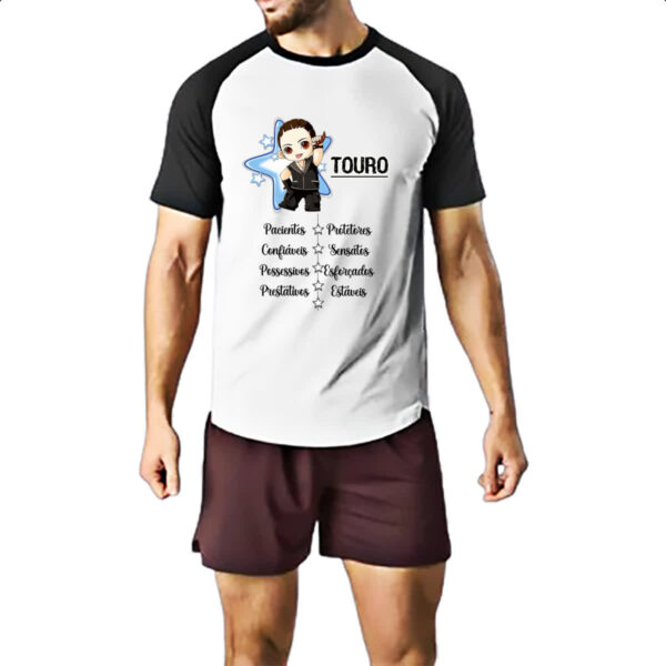 Camiseta Raglan Signo Cute Touro - Imagem 2