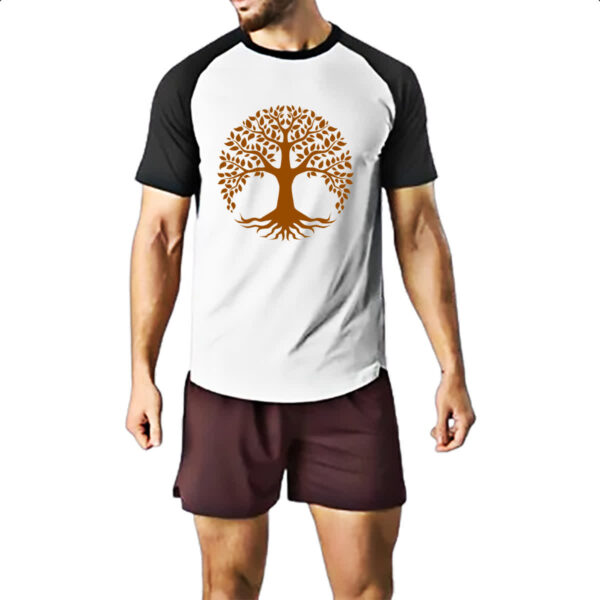 Camiseta Raglan Arvore da vida marrom - Imagem 2