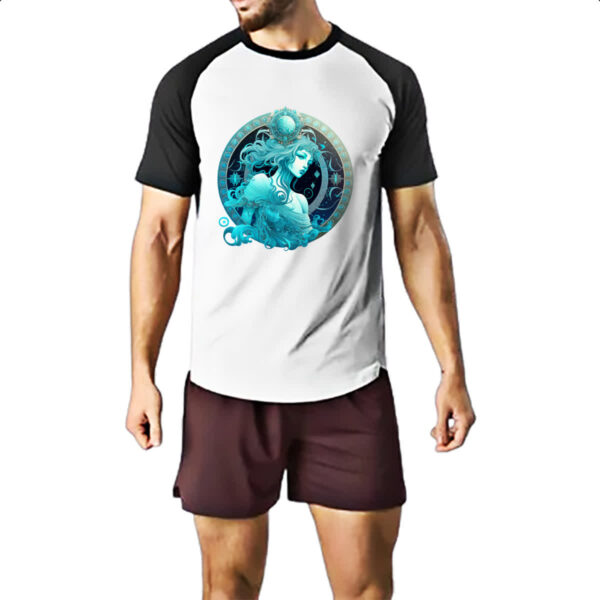 Camiseta Raglan Signo de Aquario placa de luxo - Imagem 2