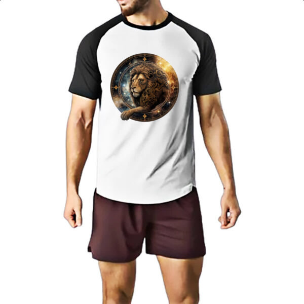 Camiseta Raglan Signo de Leao placa de luxo - Imagem 2