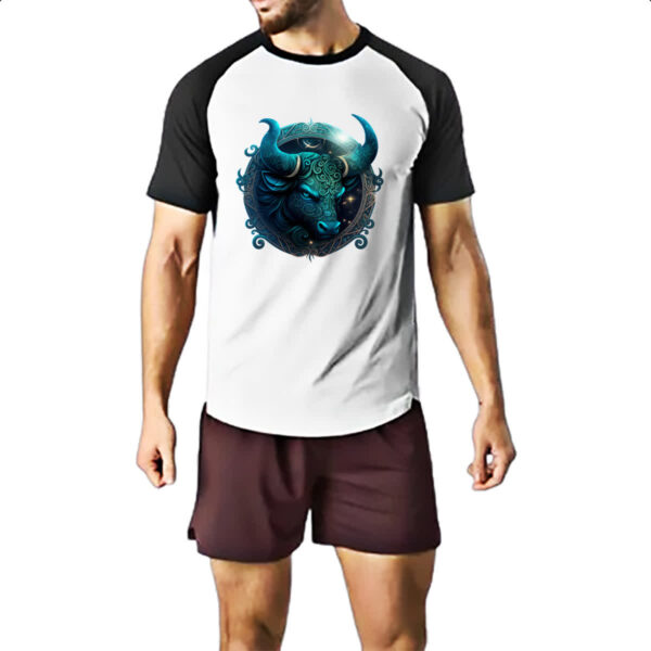 Camiseta Raglan Signo de Touro placa de luxo - Imagem 2