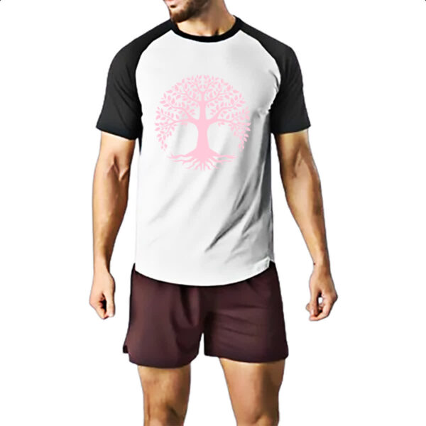 Camiseta Raglan Arvore da vida rosa - Imagem 2