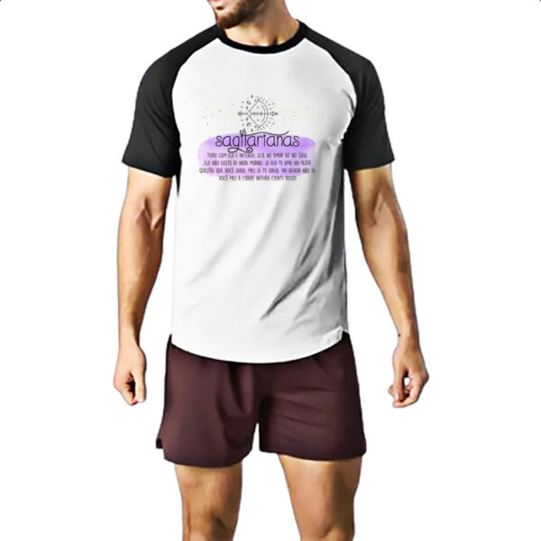 Camiseta Raglan Signo sincero Sagitario - Imagem 2