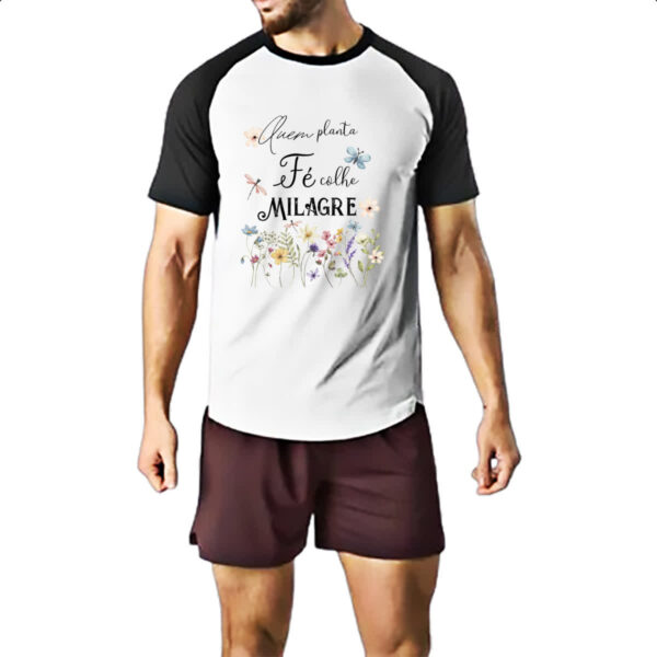 Camiseta Raglan Salmos planta fe - Imagem 2
