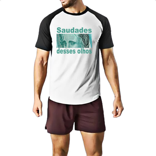 Camiseta Raglan Saudades desses olhos - Imagem 2
