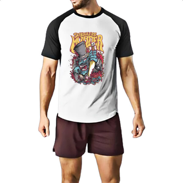 Camiseta Raglan Schedule for morder - Imagem 2