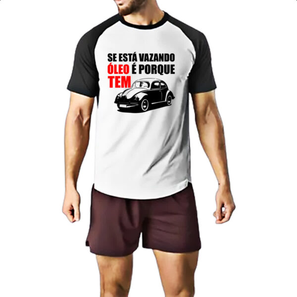 Camiseta Raglan Se esta vazando oleo e porque tem - Imagem 2