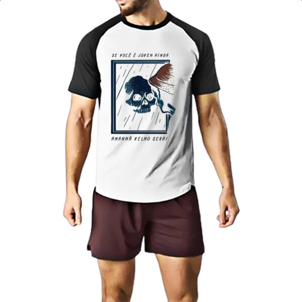 Camiseta Raglan Se voce e jovem ainda - Imagem 2