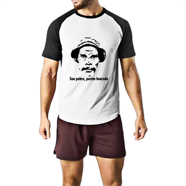 Camiseta Raglan Seu Madruga - Sou pobre porem honrado - Imagem 2