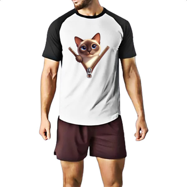 Camiseta Raglan Siames no ziper - Imagem 2